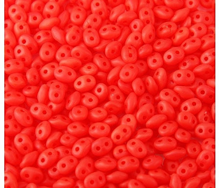 2/5MM MATUBO SUPERDUO Matte Milky Grapefruit Beads