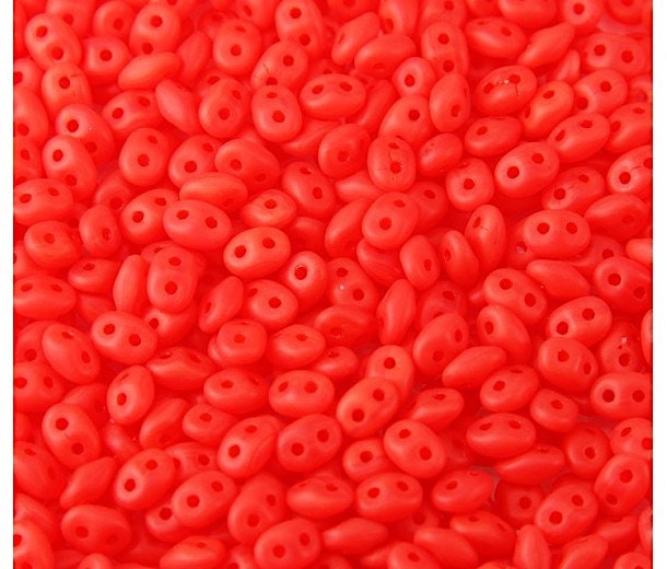 2/5MM MATUBO SUPERDUO Matte Milky Grapefruit Beads