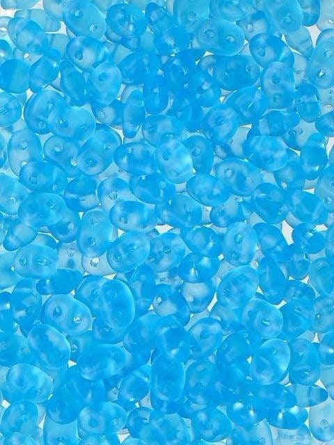 2/5MM MATUBO SUPERDUO Matte Aquamarine Beads