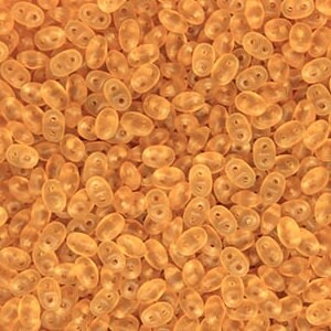 2/5MM MATUBO SUPERDUO Matte Topaz Beads