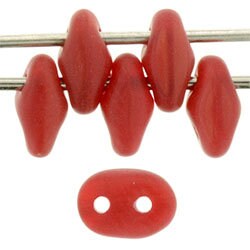 2/5MM MATUBO SUPERDUO Matte Cherry Beads