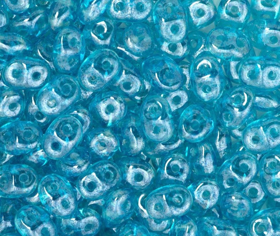 2/5MM MATUBO SUPERDUO Aquamarine Luster Beads