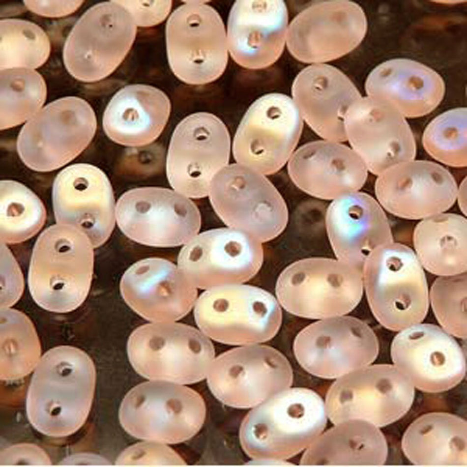 2/5MM MATUBO SUPERDUO Matte Rosaline AB Beads