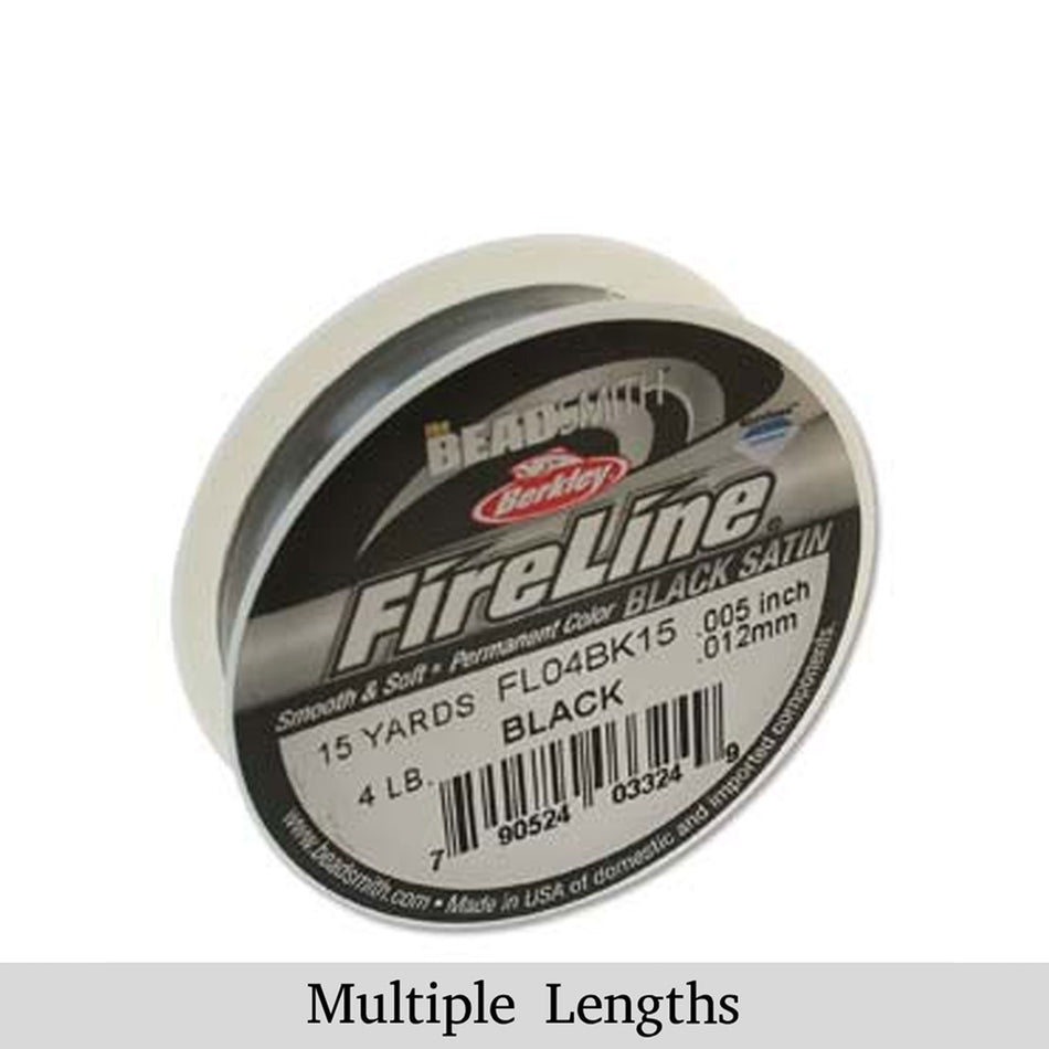 4lb Fireline Black Satin Thread .005in/0.12mm 15/50/125/300yd.