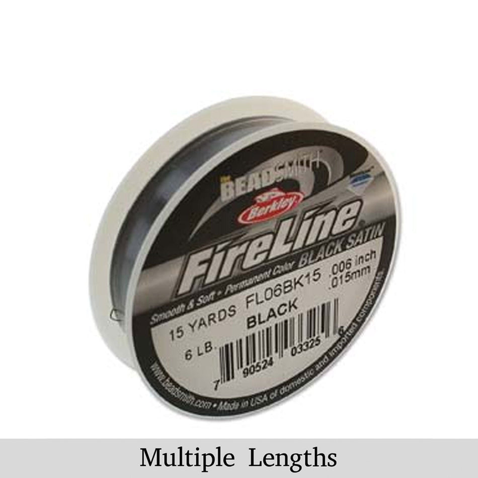 6lb Fireline Black Satin Thread .006in/0.15mm 15/50/125/300yd.