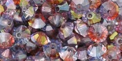 4mm Luster Amethyst Blue Crystal Czech Faceted Bicone Glass Beads (50)