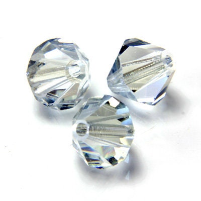 4mm Crystal Lagoon Czech Faceted Bicone Glass Beads (50)