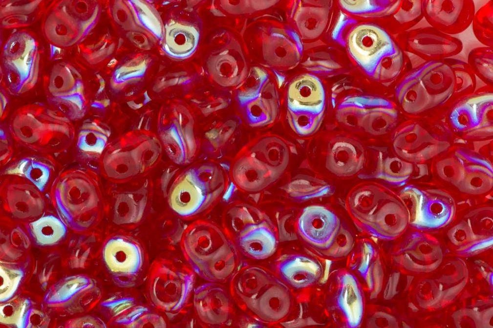 2/5MM MATUBO SUPERDUO Siam Ruby AB Beads