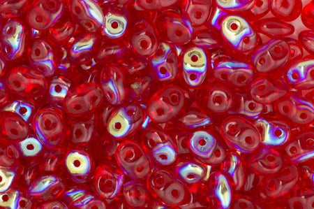 2/5MM MATUBO SUPERDUO Siam Ruby AB Beads
