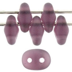 2/5MM MATUBO SUPERDUO Matte Amethyst Beads
