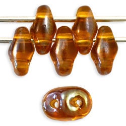 2/5MM MATUBO SUPERDUO Topaz Celsian Beads