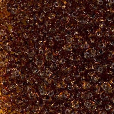 2/5MM MATUBO SUPERDUO Smoky Topaz Beads