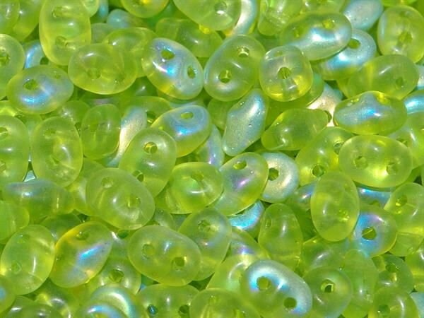 2/5MM MATUBO SUPERDUO Matte Olivine AB Beads
