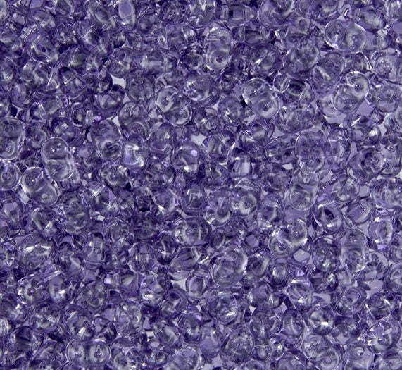 2/5MM MATUBO SUPERDUO Lt Tanzanite Beads