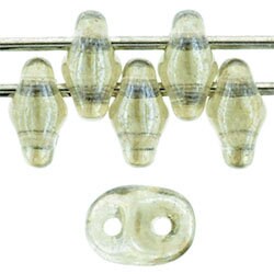 2/5MM MATUBO SUPERDUO Luster Black Diamond Beads