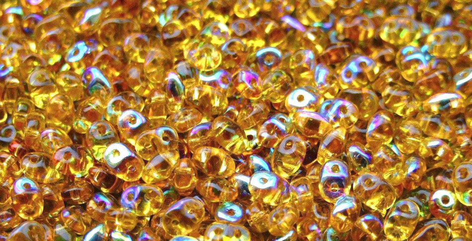 2/5MM MATUBO SUPERDUO Topaz AB Beads