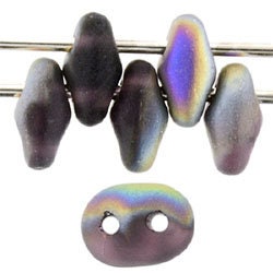 2/5MM MATUBO SUPERDUO Matte Amethyst Vitral Beads