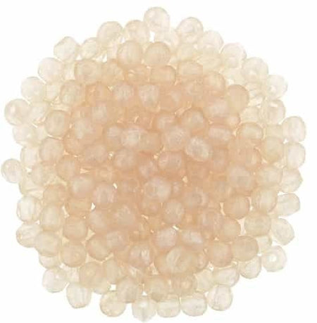 2mm Sueded Gold Rosaline Czech Faceted Firepolish Glass Beads (50)