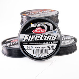 6lb Fireline Black Satin Thread .006in/0.15mm 15/50/125/300yd.