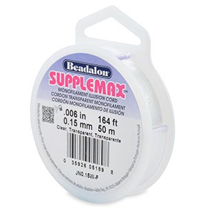 0.15mm/.006in Supplemax Cord Clear Diameter 50 Meter Spool