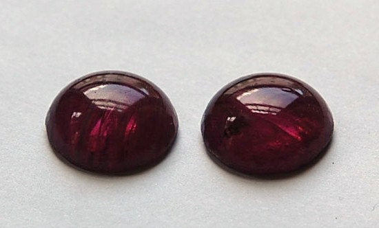 Vintage Amethyst and White Swirled Glass Cabochons Japan 18mm (2) cab099A