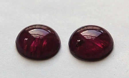 Vintage Amethyst and White Swirled Glass Cabochons Japan 18mm (2) cab099A