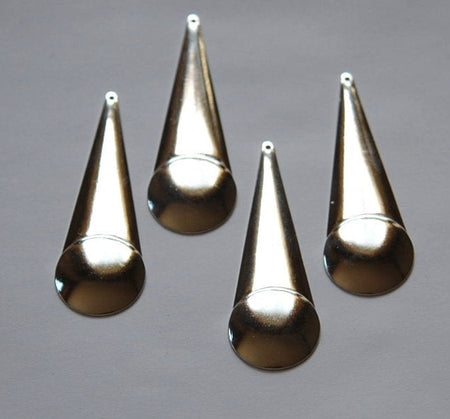 Long Silver Plated Geometric Circle Pendant Drop (4) mtl065F