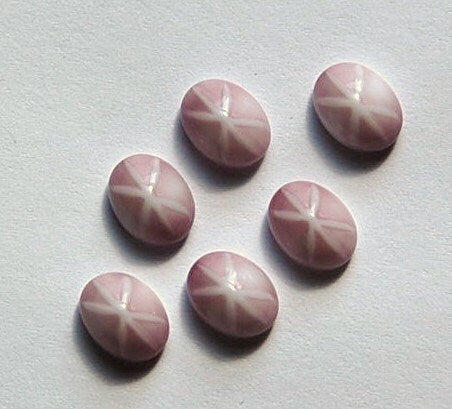 Vintage Opaque Light Purple Star Cabochons 8mm x 6mm cab575Y