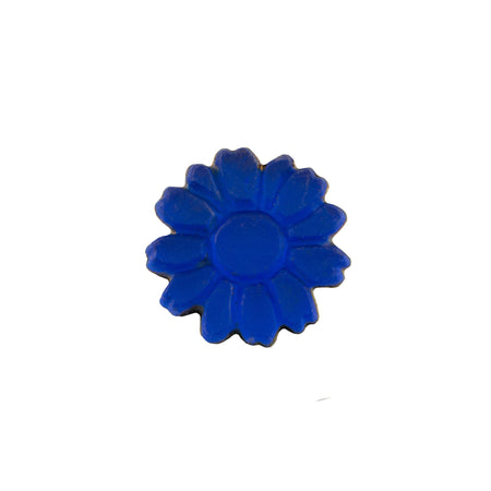 10mm Matte Sapphire Flower Glass Cabochon (2)