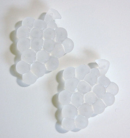 Vintage Acrylic Matte Crystal Grapes Fruit Pendants (2) pnd039B