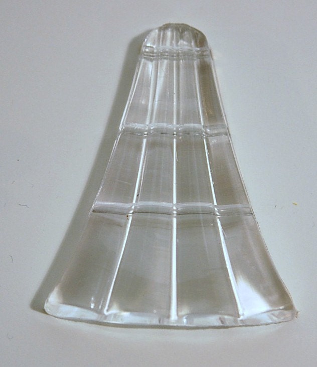 Large Vintage Clear Acrylic 3 Strand Pendant Focal Bead pnd044A