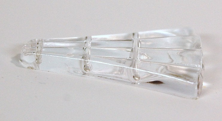 Large Vintage Clear Acrylic 3 Strand Pendant Focal Bead pnd044A