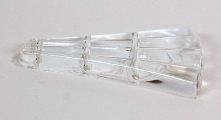 Large Vintage Clear Acrylic 3 Strand Pendant Focal Bead pnd044A