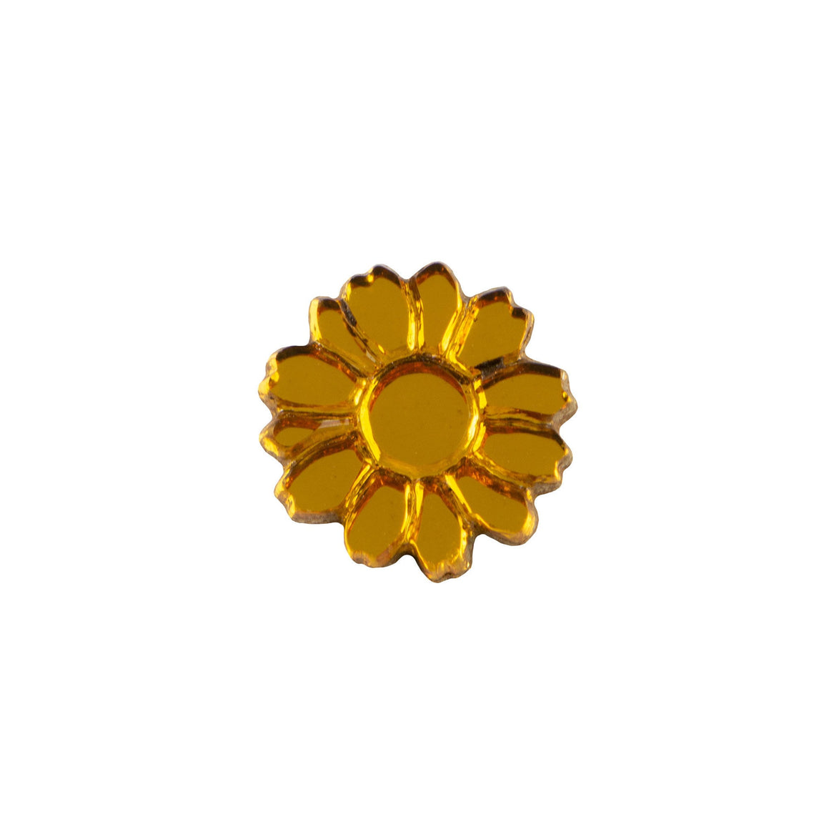 10mm Topaz Glass Flower Cabochon (2)