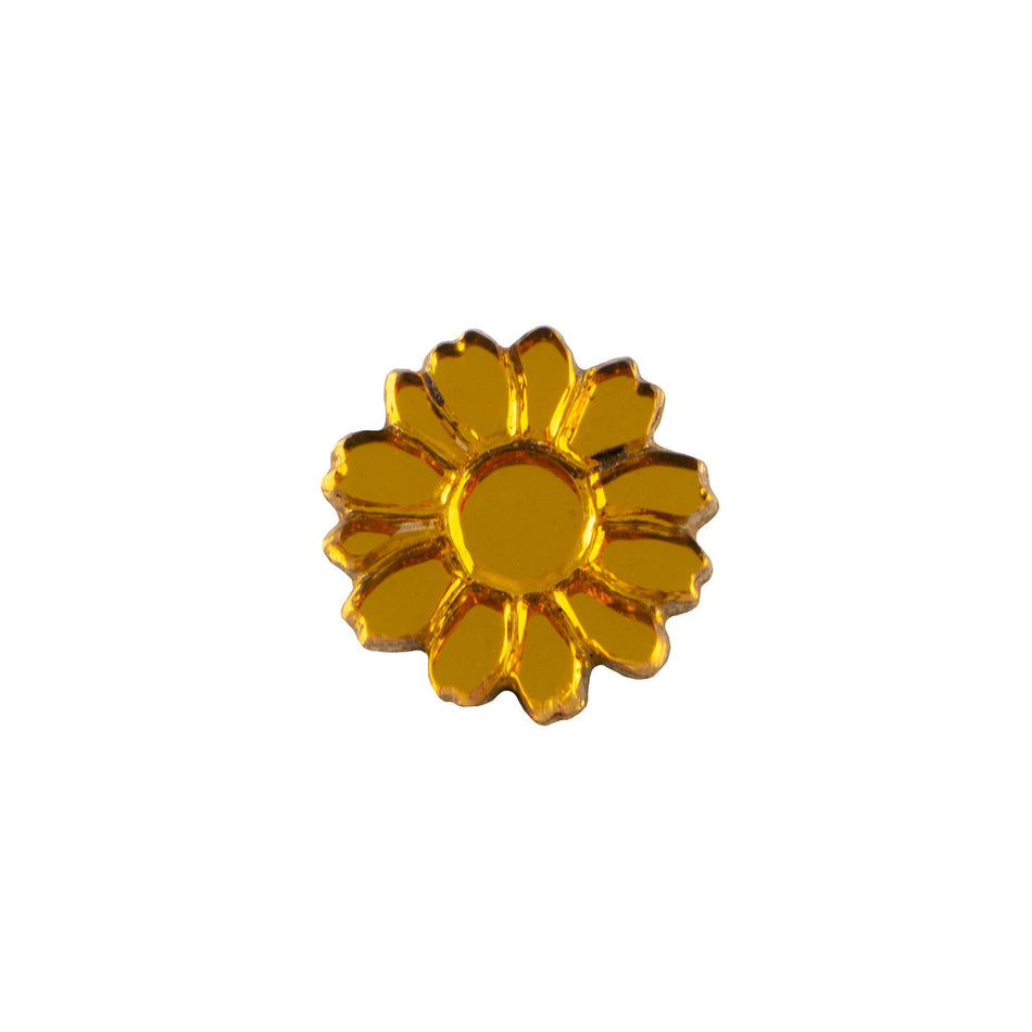 10mm Topaz Glass Flower Cabochon (2)