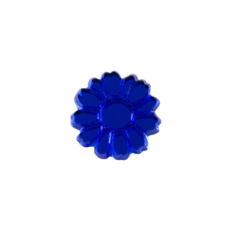 10mm Sapphire Glass Flower Cabochon (2)