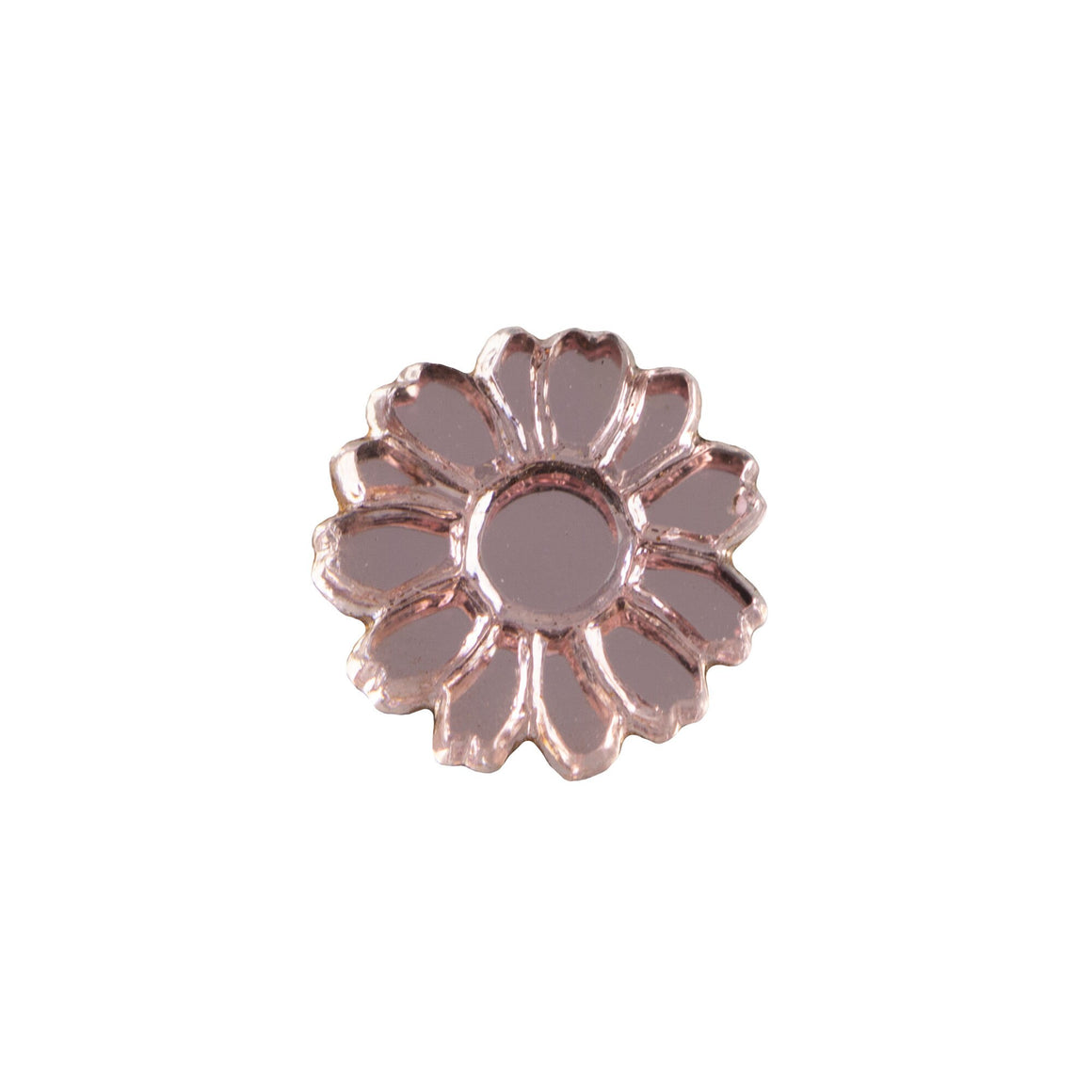 10mm Light Amethyst Glass Flower Cabochon (2)