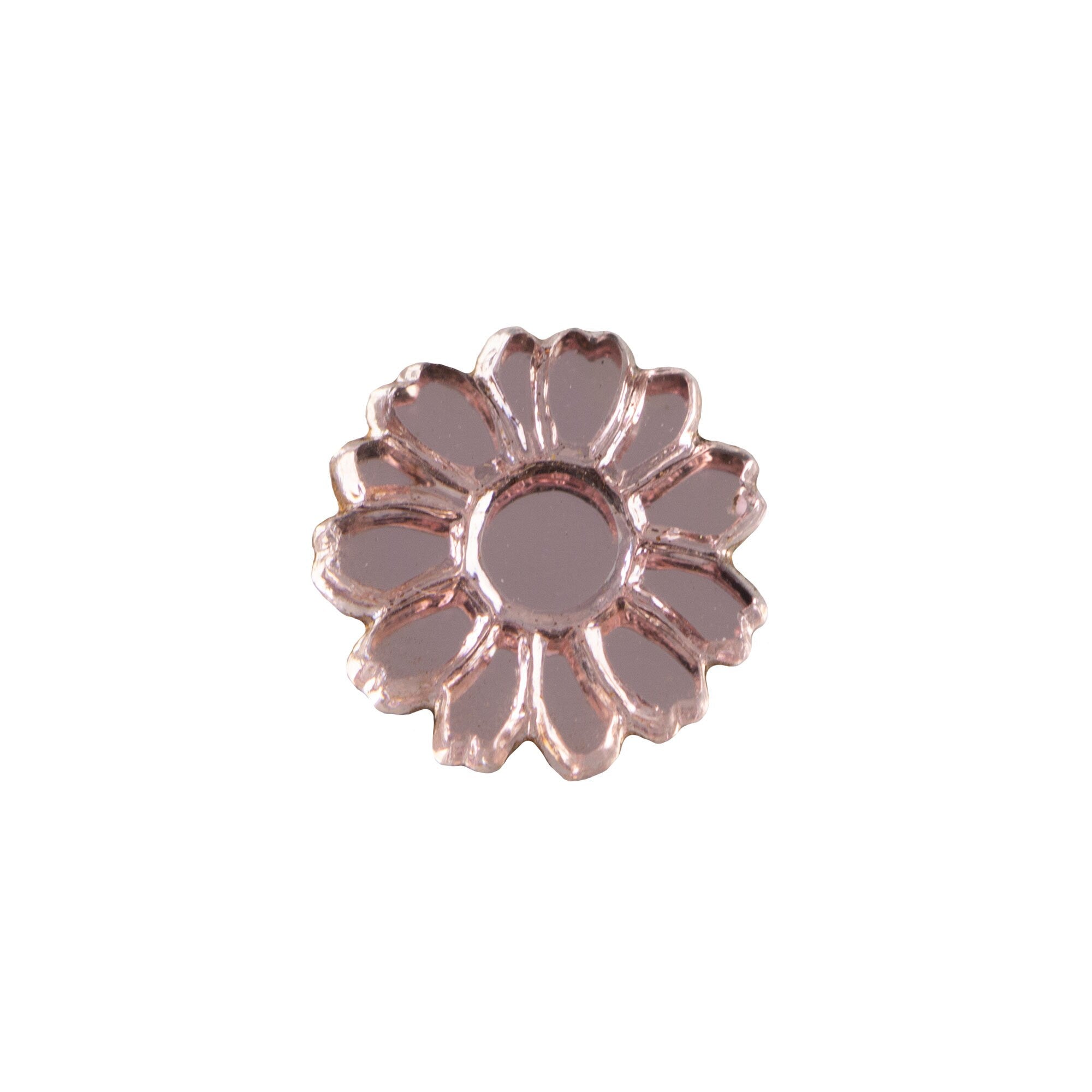 10mm Light Amethyst Glass Flower Cabochon (2)