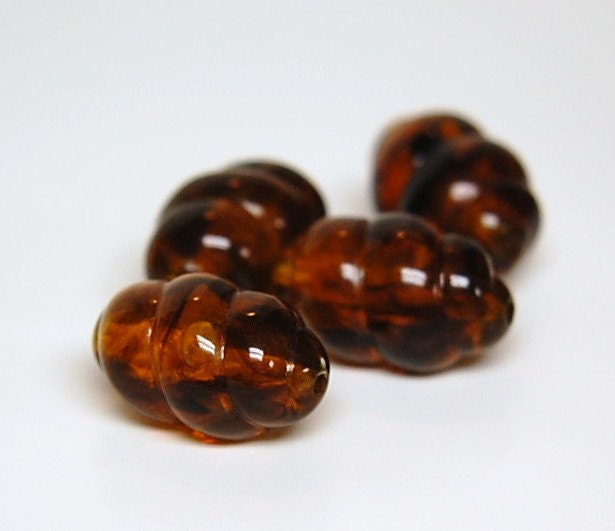 Vintage Acrylic Faux Tortoise Snail Focal Beads bds052