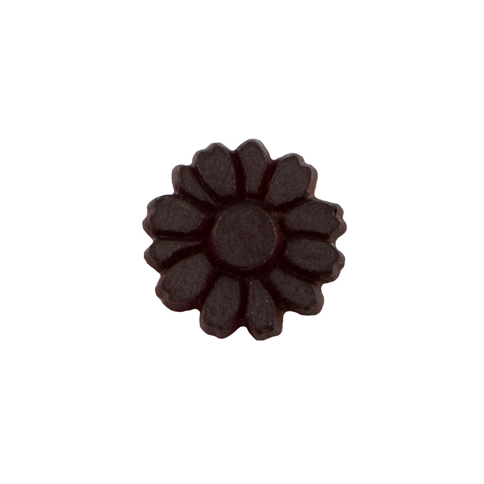 10mm Matte Garnet Glass Flower Cabochon (2)