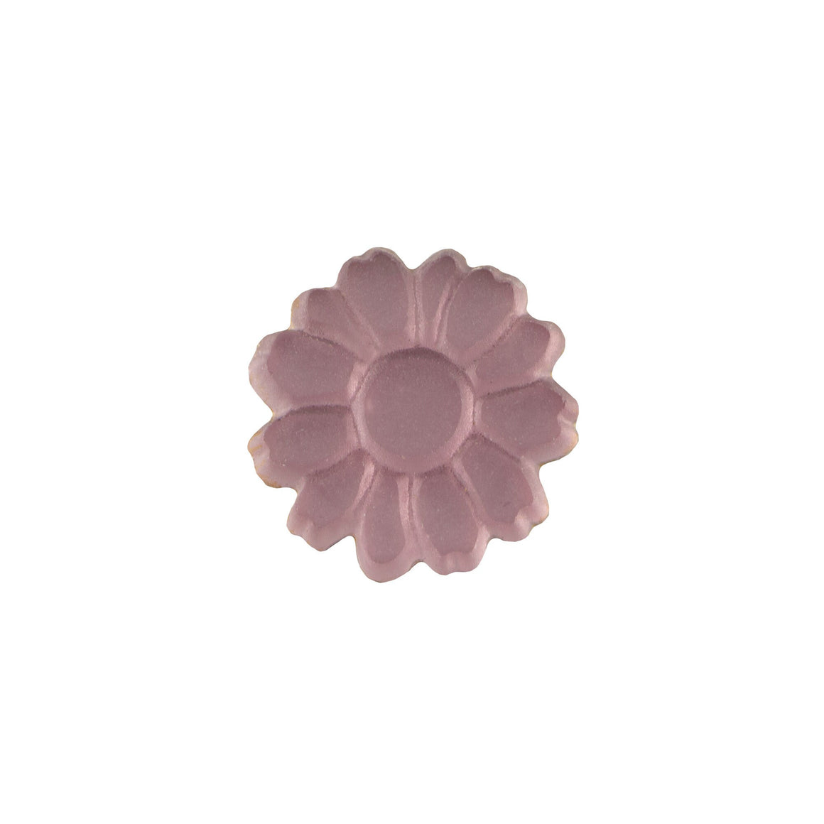 10mm Matte Light Amethyst Glass Flower Cabochon (2)