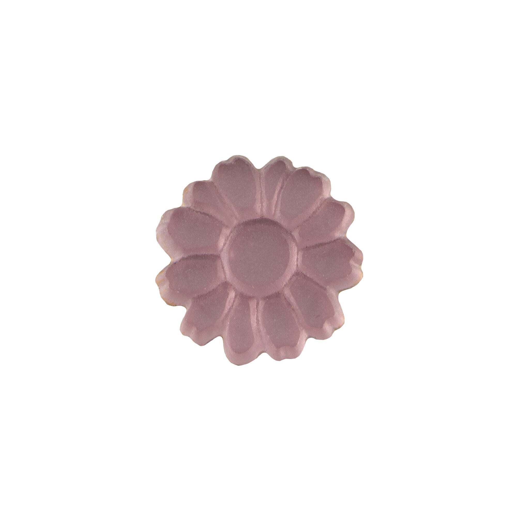 10mm Matte Light Amethyst Glass Flower Cabochon (2)