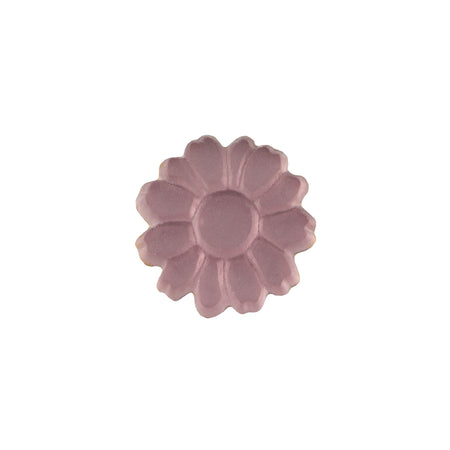 10mm Matte Light Amethyst Glass Flower Cabochon (2)
