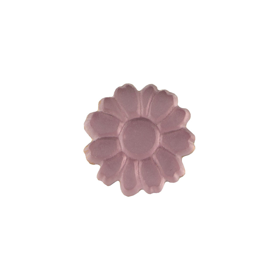 10mm Matte Light Amethyst Glass Flower Cabochon (2)