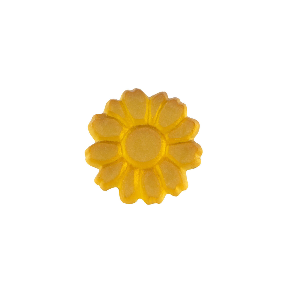 10mm Matte Topaz Glass Flower Cabochon (2)