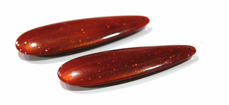 Large Vintage Acrylic Teardrop Pendant Sparkle Burgundy pnd033F