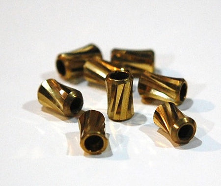 Heavy Gold Plated Twist Tube Findings Beads mtl228A