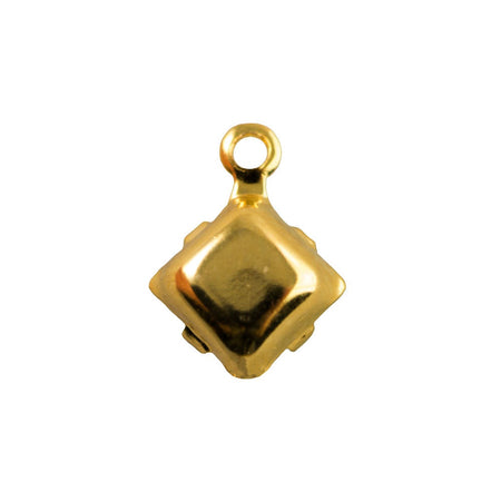 6mm Pink Glass Square Stone in 1 Loop Setting