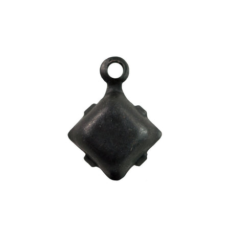 6mm Siam Ruby Faceted Glass Square Stone in 1 Loop Setting