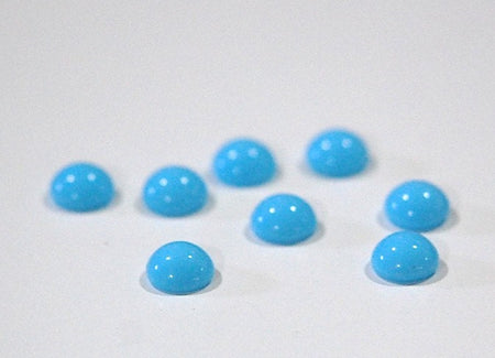 Vintage Light Blue Glass Cabochons 7mm cab701N